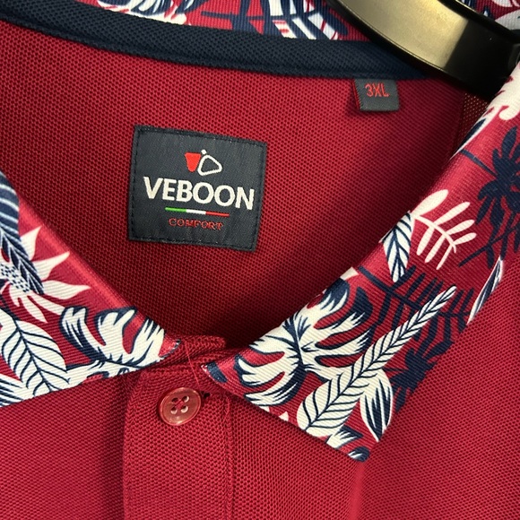 Men’s Burgundy Long Sleeves Shirt Size 3XL - Picture 9 of 9